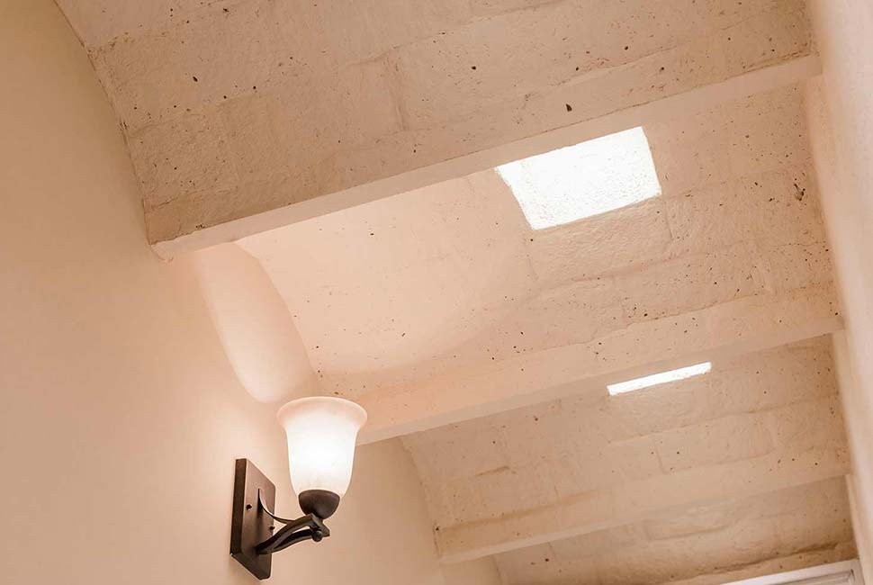 Scalloped Ceiling With Skylights